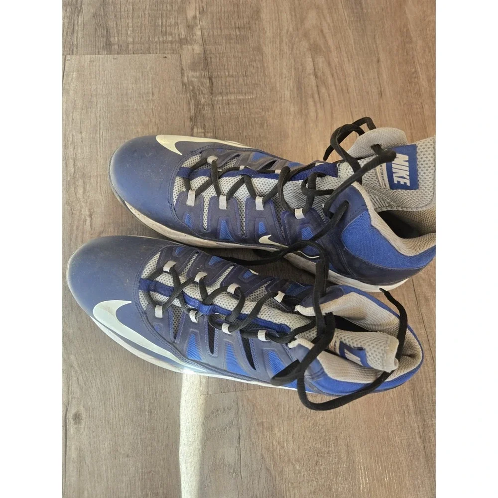 Nike Air Max Stutter Step Blue Gray White Basketball Shoes Size‎ 13 Mens